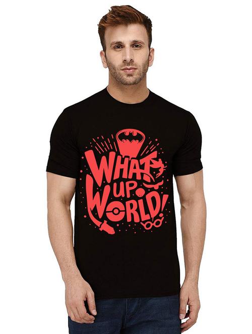 men front print round neck t-shirts - 21010700 - Very Small Image - 1