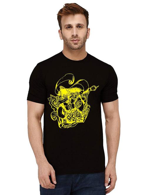 men front print round neck t-shirts - 21010778 - Very Small Image - 1