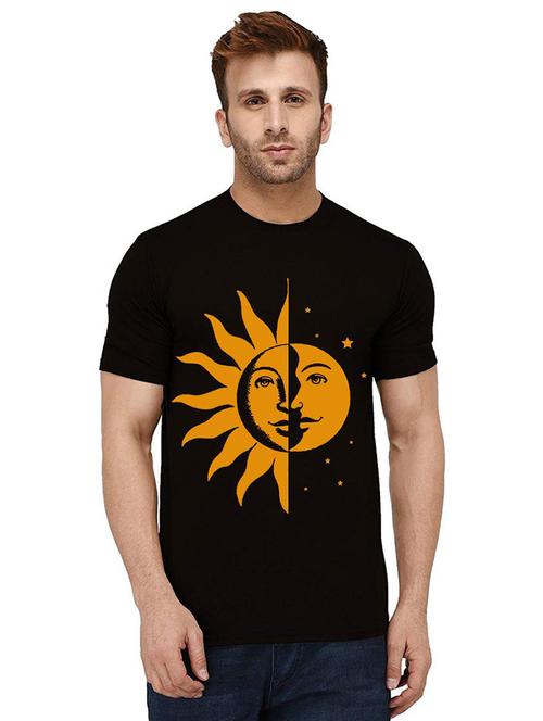 men round neck front print t-shirt - 21010828 - Very Small Image - 1