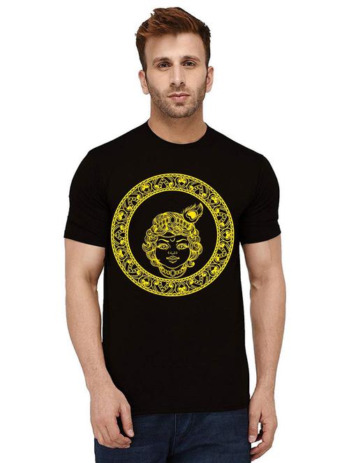 men round neck front printed t-shirt - 21011000 - Very Small Image - 1