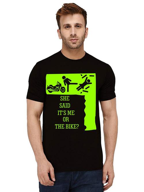 men's round neck front print t-shirt - 21011017 - Very Small Image - 1