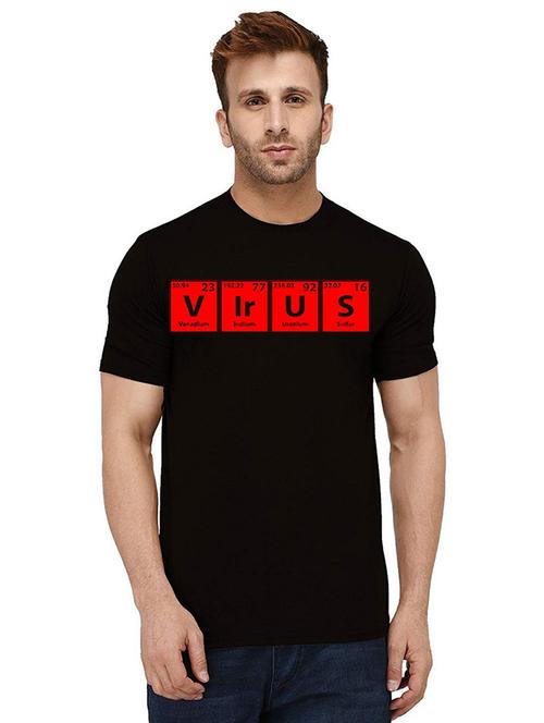 men round neck chest printed t-shirt - 21011018 - Very Small Image - 1