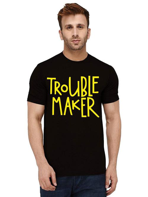 men round neck front print t-shirt - 21011092 - Very Small Image - 1