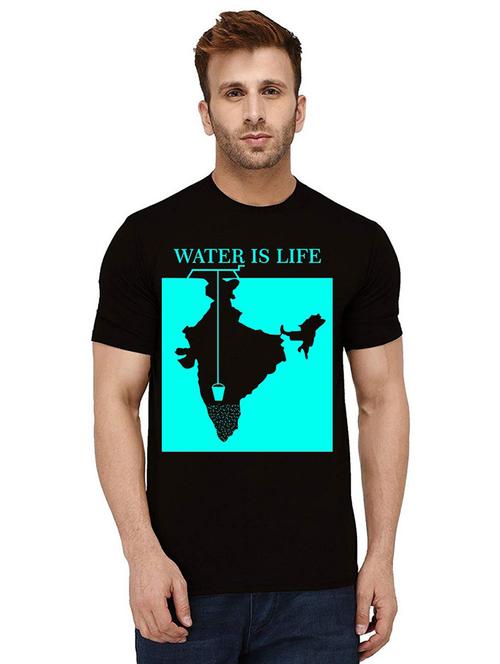 men round neck front print t-shirts - 21011095 - Very Small Image - 1