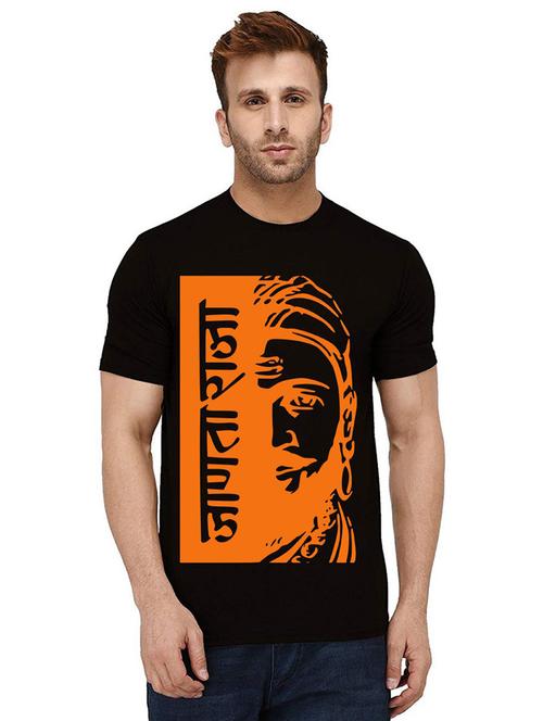 men's round neck front print t-shirt - 21011178 - Very Small Image - 1