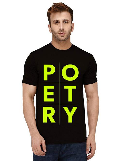 men round neck front print t-shirt - 21011213 - Very Small Image - 1