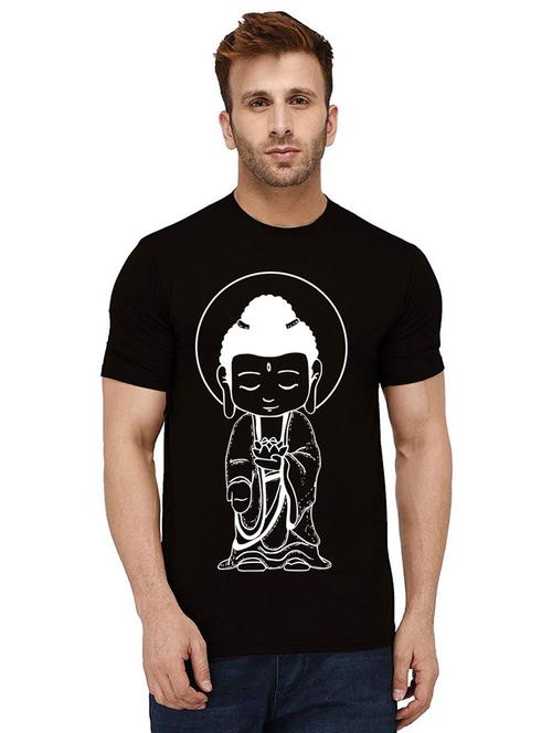 men round neck front print t-shirt - 21011476 - Very Small Image - 1