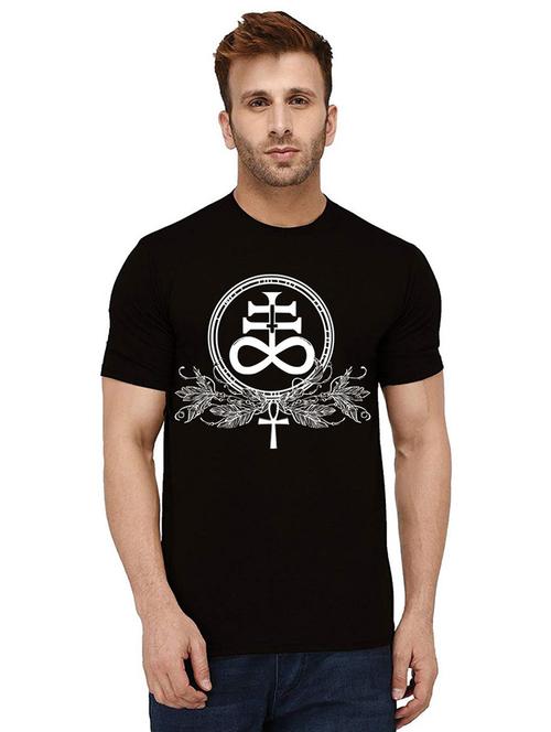 men's round neck front print t-shirt - 21011483 - Very Small Image - 1