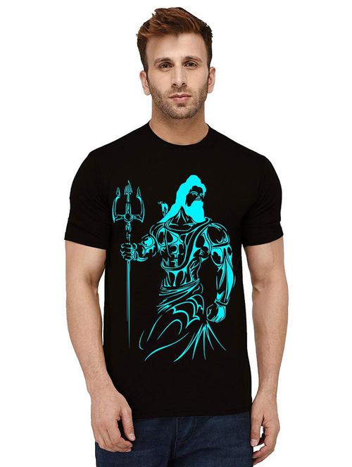 men's round neck front print t-shirt - 21011552 - Very Small Image - 1