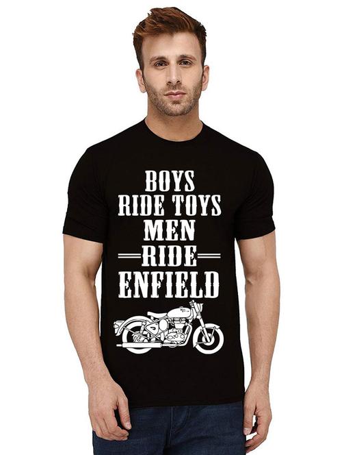 men round neck front print t-shirt - 21011554 - Very Small Image - 1