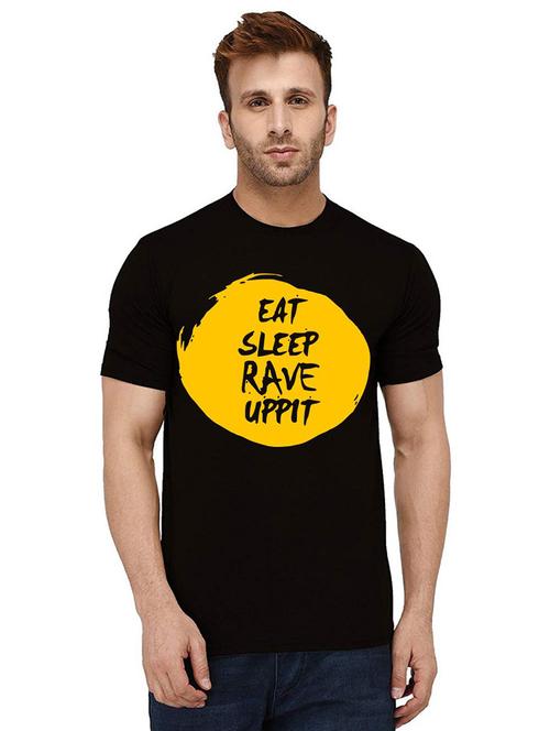 men round neck front print t-shirt - 21011672 - Very Small Image - 1