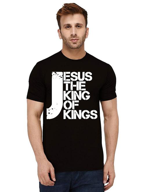 men round neck front print t-shirt - 21011793 - Very Small Image - 1