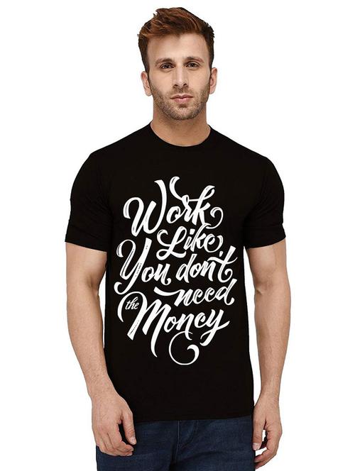 men round neck front print t-shirt - 21011813 - Very Small Image - 1