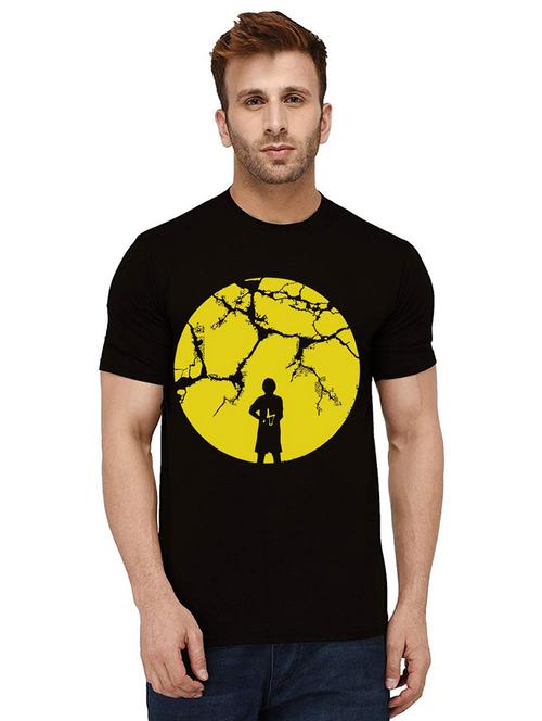 men round neck front print t-shirt - 21011837 - Very Small Image - 1