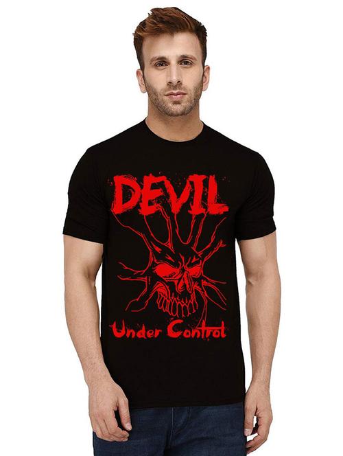 men round neck front print t-shirt - 21011863 - Very Small Image - 1