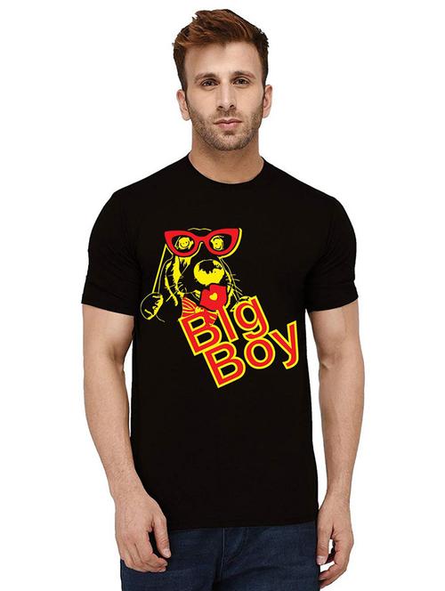 men round neck front print t-shirt - 21011943 - Very Small Image - 1