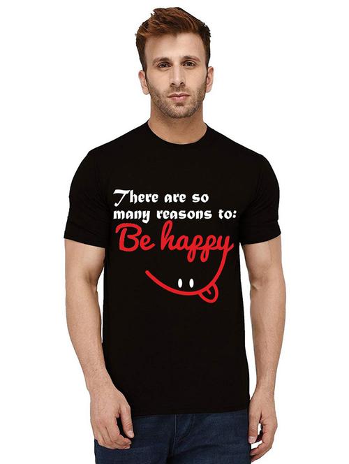 men round neck front print t-shirts - 21011970 - Very Small Image - 1