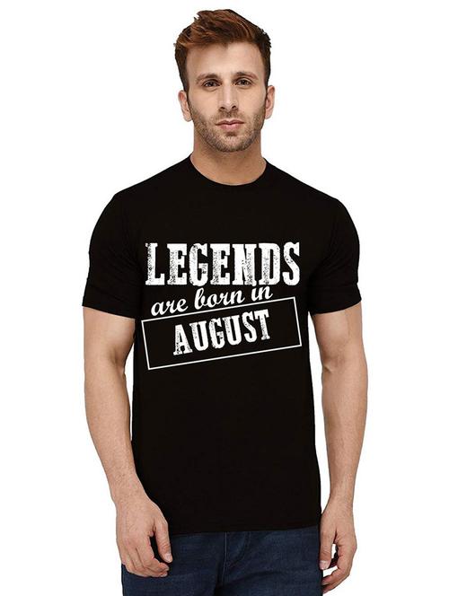 men round neck front print t-shirts - 21012119 - Very Small Image - 1