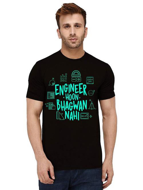 men round neck front print t-shirt - 21012175 - Very Small Image - 1