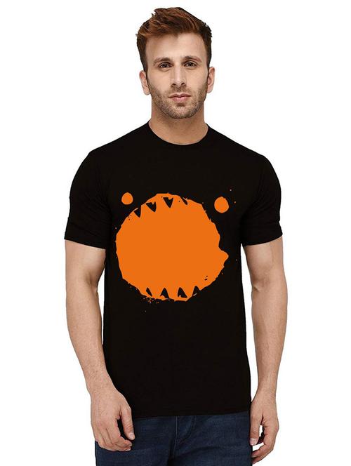 men round neck front print t-shirt - 21012205 - Very Small Image - 1