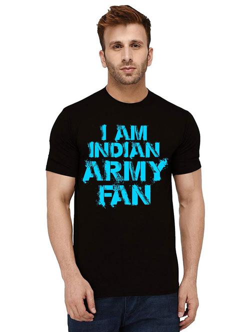 men round neck front print t-shirt - 21012341 - Very Small Image - 1