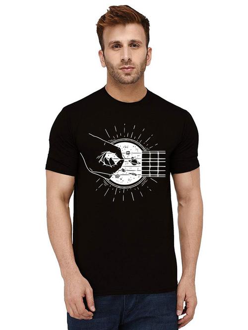 men round neck front printed t-shirt - 21012496 - Very Small Image - 1