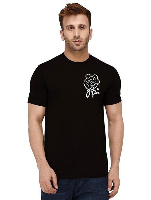 men round neck placement printed t-shirt - 21012583 - Very Small Image - 1