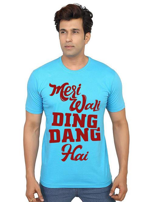 men round neck front print t-shirt - 21012699 - Very Small Image - 1