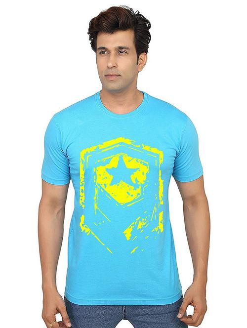 men front print round neck t-shirts - 21012779 - Very Small Image - 1