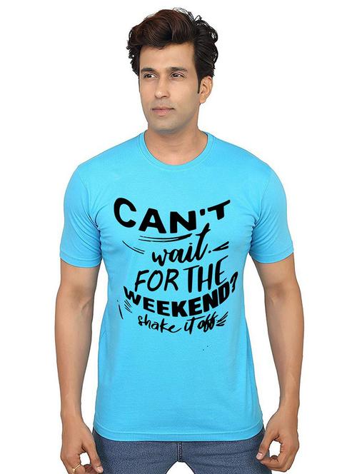 men round neck front printed t-shirt - 21012881 - Very Small Image - 1