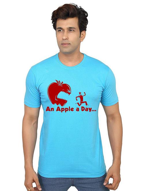 men round neck front printed t-shirt - 21012889 - Very Small Image - 1