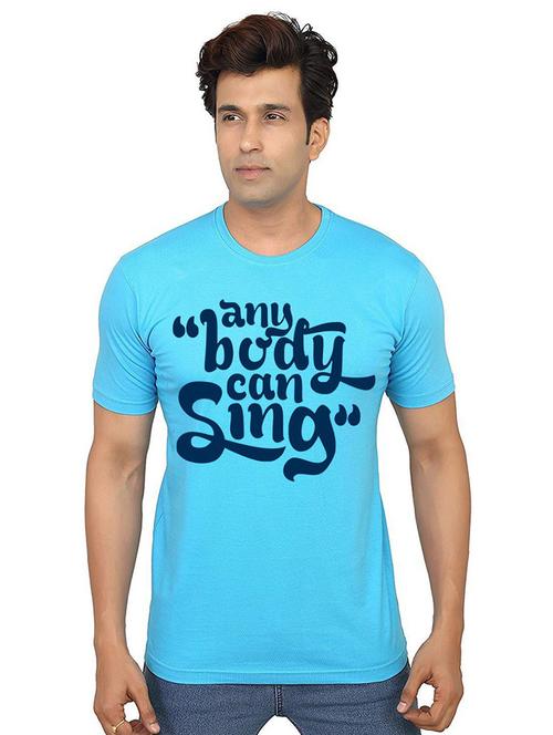 men's round neck front print t-shirt - 21012911 - Very Small Image - 1