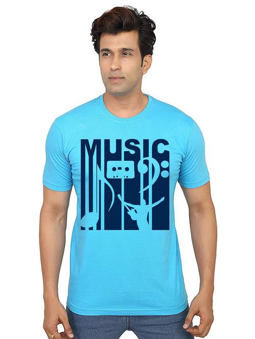 men round neck front print t-shirt - 21012942 - Very Small Image - 1