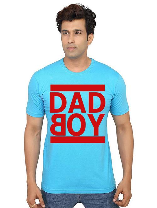 light blue front printed casual t-shirt - 21012987 - Very Small Image - 1