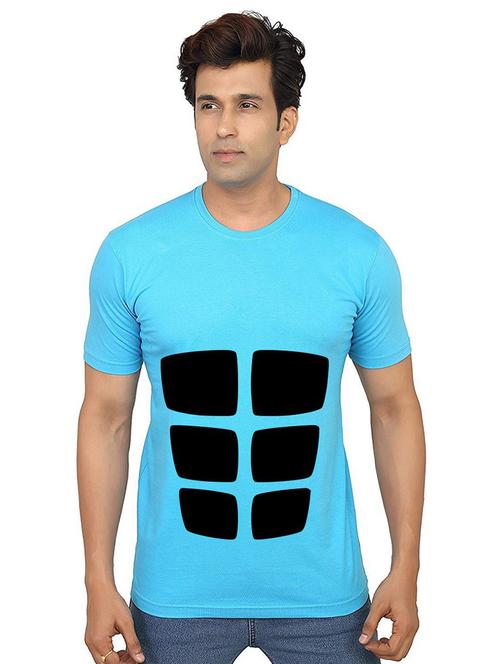 men front print round neck t-shirts - 21012990 - Very Small Image - 1