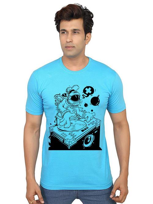 men's round neck front print t-shirt - 21013017 - Very Small Image - 1