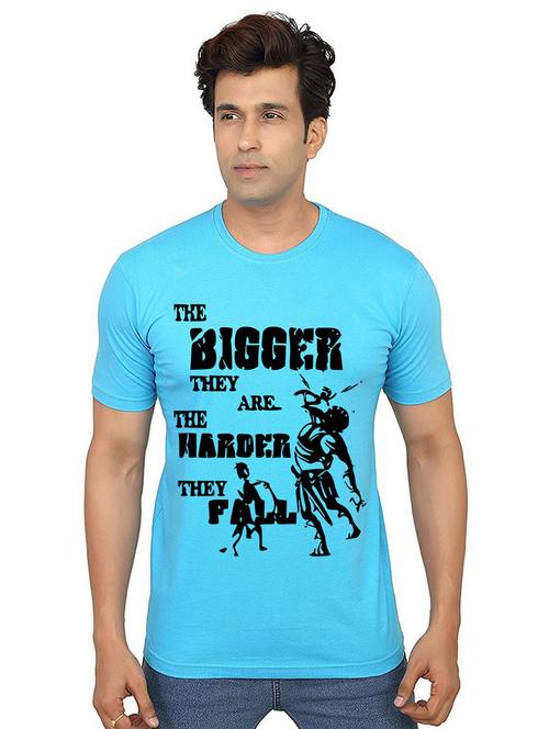 men round neck front print t-shirt - 21013043 - Very Small Image - 1