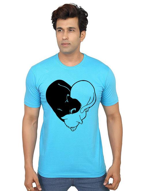 men's round neck front print t-shirt - 21013058 - Very Small Image - 1