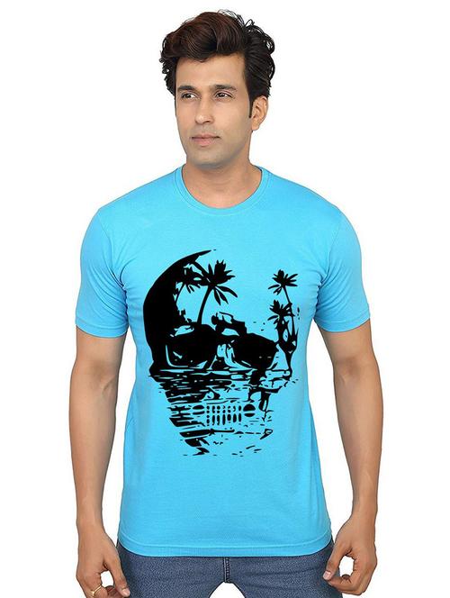 men round neck front print t-shirt - 21013063 - Very Small Image - 1