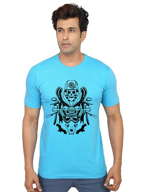 men's round neck front print t-shirt - 21013076 - Very Small Image - 1