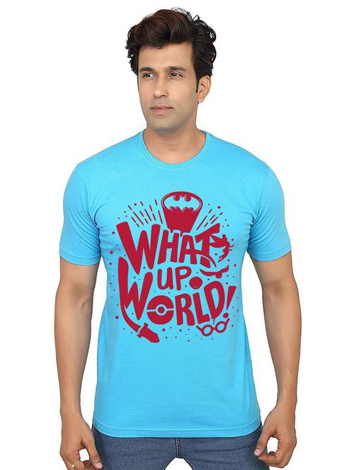 men's round neck front print t-shirt - 21013133 - Very Small Image - 1