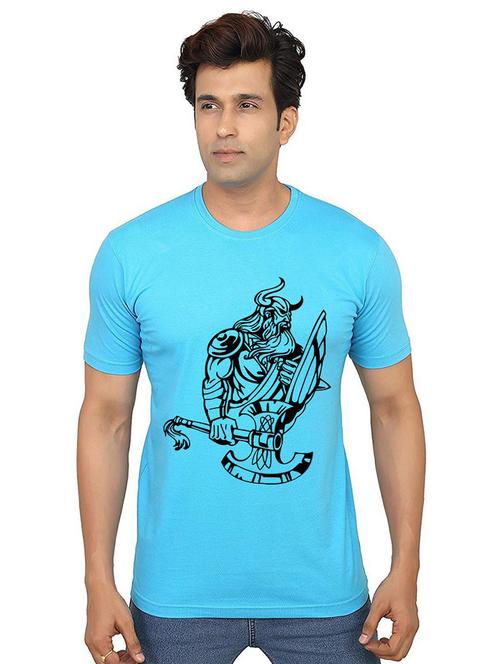 men round neck front print t-shirt - 21013197 - Very Small Image - 1