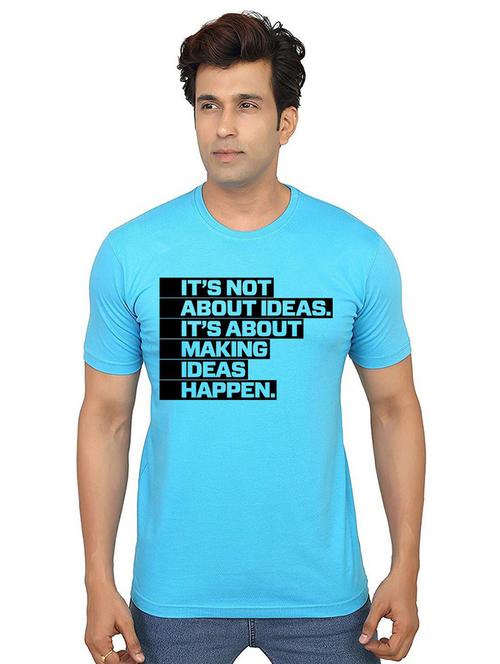 men's round neck front print t-shirt - 21013208 - Very Small Image - 1