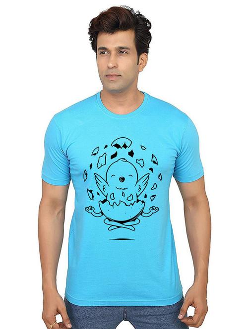 men round neck front print t-shirt - 21013254 - Very Small Image - 1