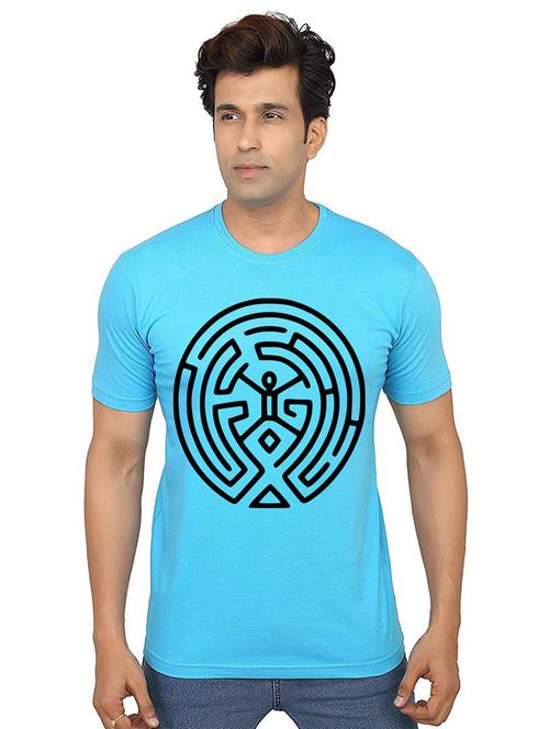 men round neck front print t-shirt - 21013273 - Very Small Image - 1