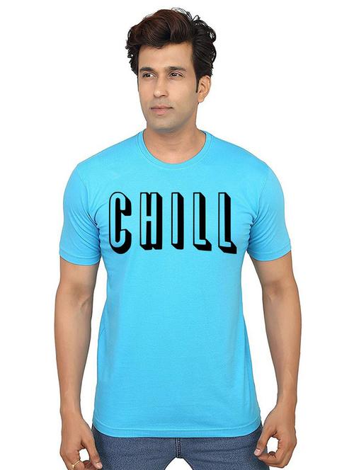 men round neck chest print t-shirt - 21013488 - Very Small Image - 1