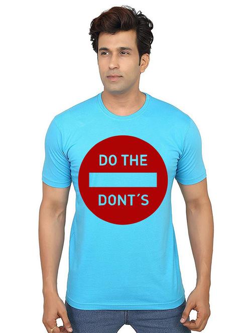 men front print round neck t-shirts - 21013528 - Very Small Image - 1