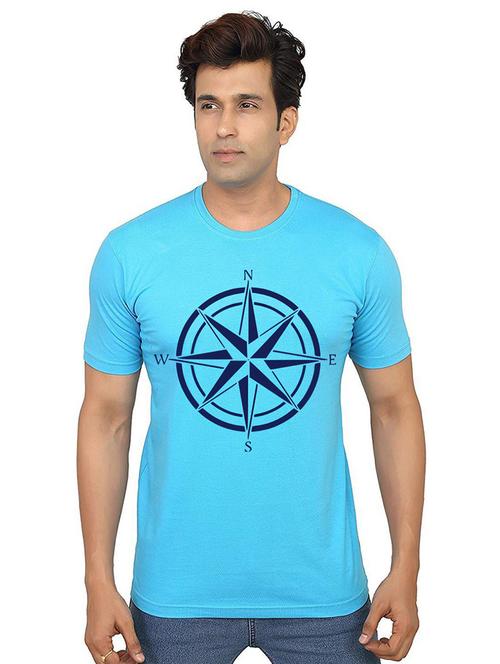 men round neck front printed t-shirt - 21013667 - Very Small Image - 1