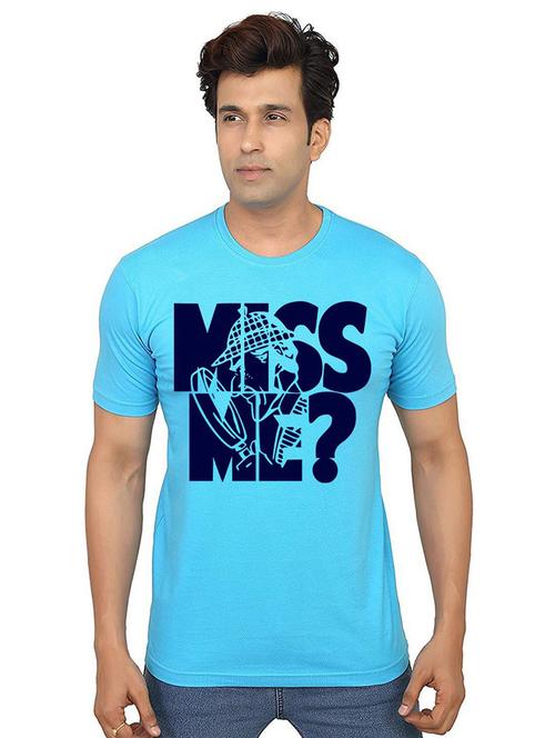 men front print round neck t-shirts - 21013710 - Very Small Image - 1