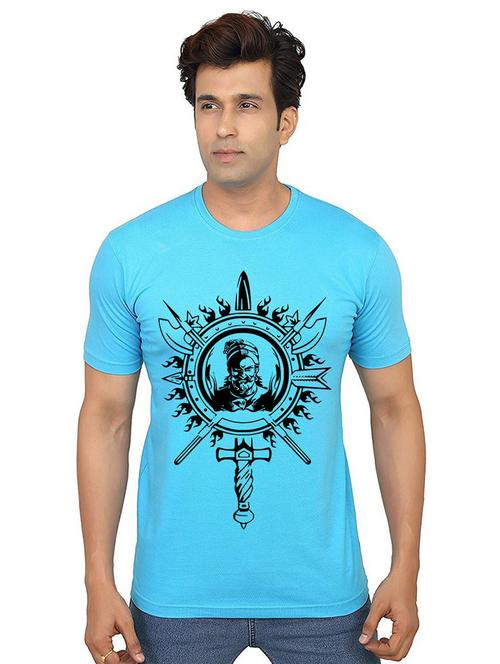 men round neck front print t-shirt - 21013734 - Very Small Image - 1